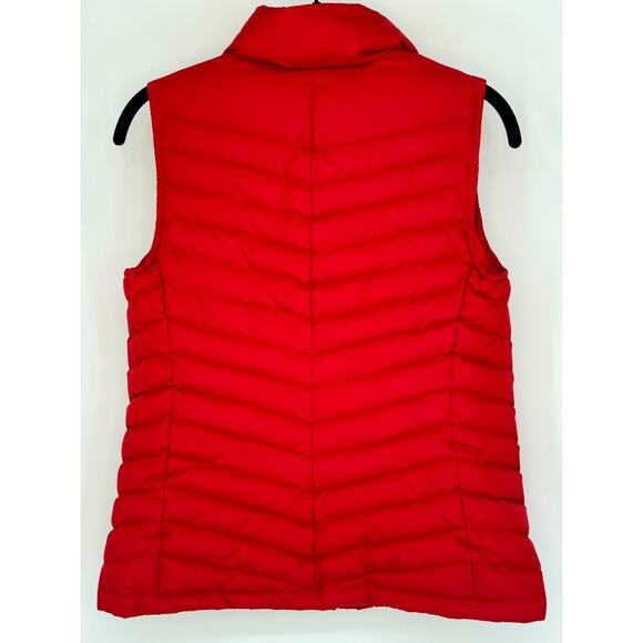 Talbots Womens XS Red Puffer Sleeveless Vest Duck Down Winter Fall Sport Ski - Picture 2 of 5